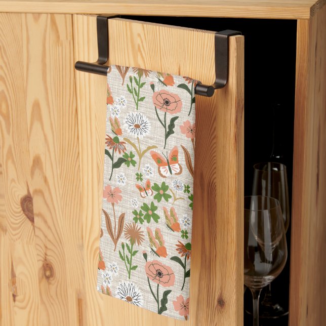 Linge De Cuisine Bambou brut Floral Daisy Ferme Shamrock (Pliage en tiers)