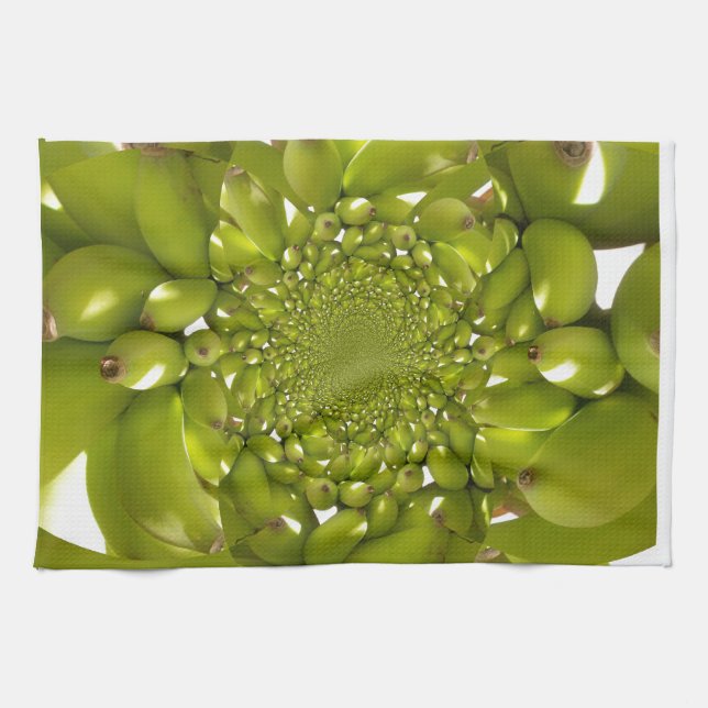 Linge De Cuisine Banane verte Kaleidoscope Art Imprimer/Graphique (Horizontal)