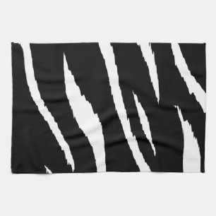 Linge De Cuisine Bande noire et blanche