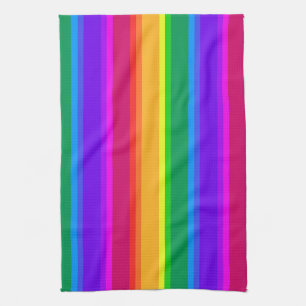 Linge De Cuisine Bandes arc-en-ciel irrégulières