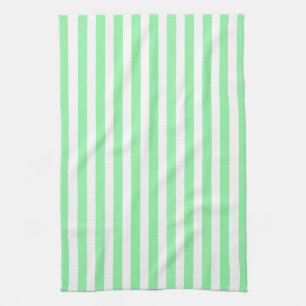 Linge De Cuisine Bandes de bonbons vert clair