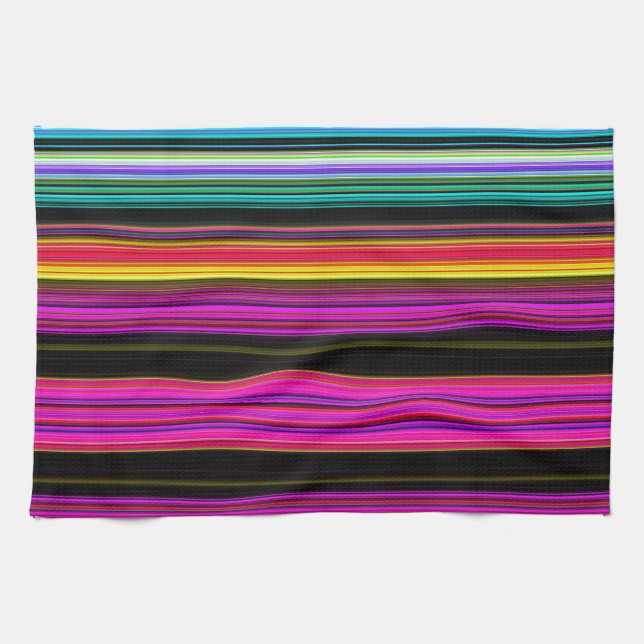 Linge De Cuisine Bandes minces et colorées - 2 (Horizontal)