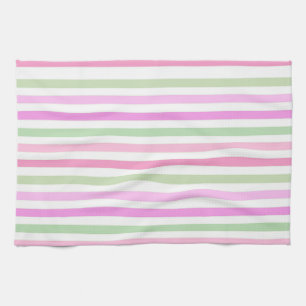 Linge De Cuisine Bandes, roses