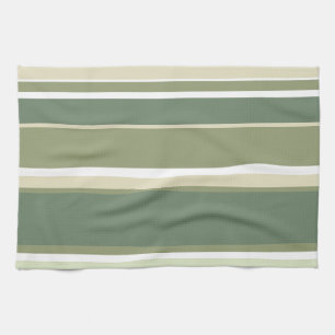 Linge De Cuisine Bandes vert olive