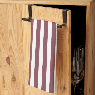 Linge De Cuisine bandes verticales rouges simples