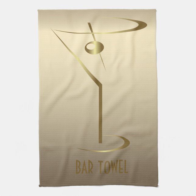 Linge De Cuisine Bar Towne Gold Martini Verre (Vertical)