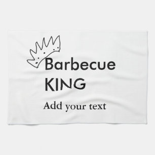 Linge De Cuisine Barbecue roi ajouter nom texte hommes cuisine boul
