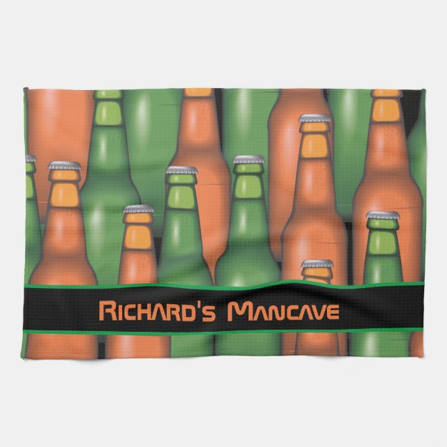 Linge De Cuisine Barre personnalisée de la bière Mancave (Horizontal)