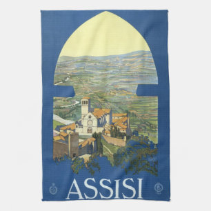 Linge De Cuisine Basilique Vintage voyage Assisi Italie Francesco