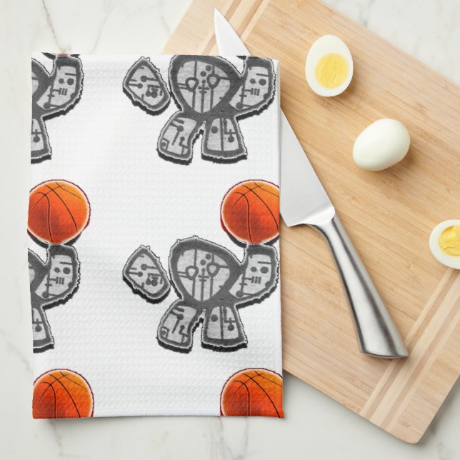 Linge De Cuisine Basket-ball nouveauté cadeau (Quart Plié)