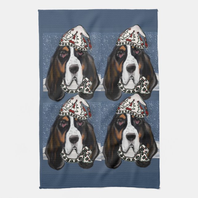 LINGE DE CUISINE BASSET HOUND   (Vertical)