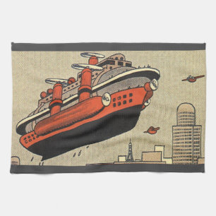 Linge De Cuisine Bateau de croisière de science-fiction vintage hél