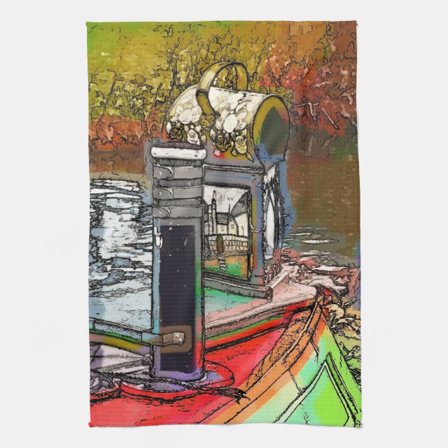 LINGE DE CUISINE BATEAUX DE CANAL (Vertical)