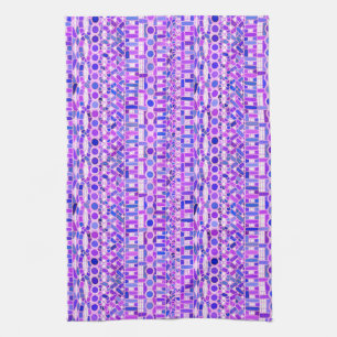 Linge De Cuisine Batik tribal - nuances du pourpre violet
