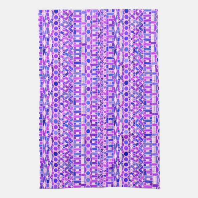Linge De Cuisine Batik tribal - nuances du pourpre violet (Vertical)