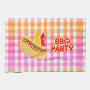 Linge De Cuisine BBQ Party Hot Dog avec des sédiments
