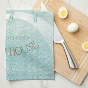 Linge De Cuisine Beach House Adirondack Chaises Aqua Blue ID623