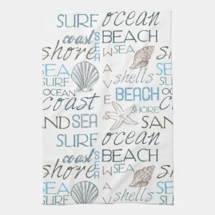 Linge De Cuisine Beach Shops Sea Sand Blue