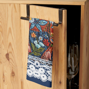 Linge De Cuisine Beau Cheval Brodé