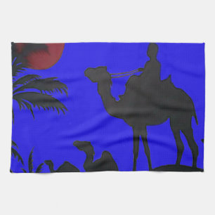 Linge De Cuisine Beau Extraordinaire Sunset Camel Safari Art Imprim