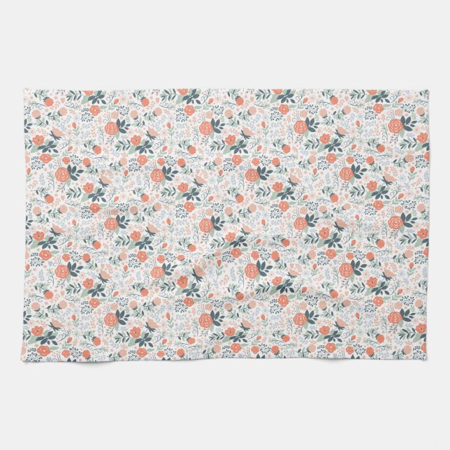 Linge De Cuisine Beau motif floral Girly (Horizontal)