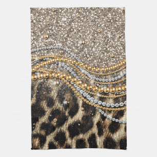 Linge De Cuisine Beau Poster de animal tendance Leopard Faux