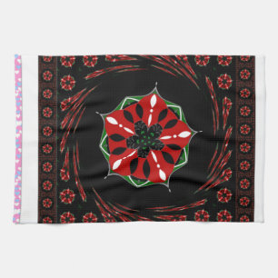 Linge De Cuisine Beau rose Bleu Blanc Coeurs d'amour Design