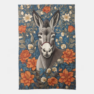 Linge De Cuisine Beau visage âne Elégant floral