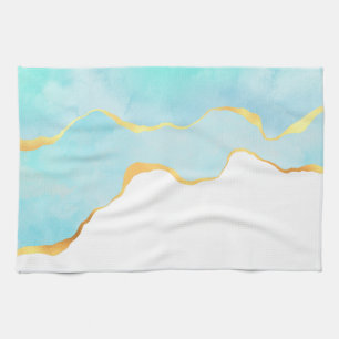 Linge De Cuisine Beautiful Tropical Green with Gold Border