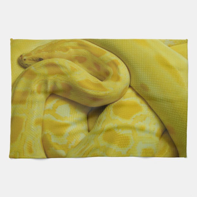 Linge De Cuisine Beautiful Yellow Burmese Python (Horizontal)