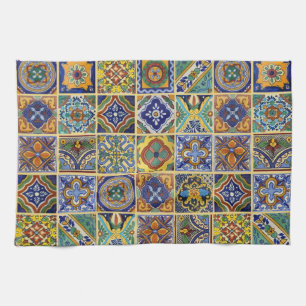 Linge De Cuisine Beaux carreaux de Talavera Boho