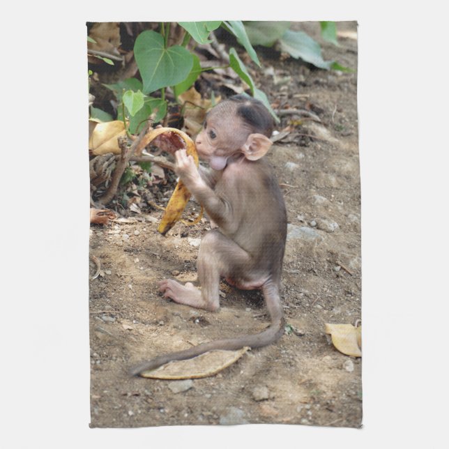 Linge De Cuisine Bébé singe (Vertical)