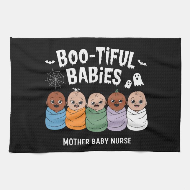Linge De Cuisine Bébés nourrissants Mère Bébé Infirmière Halloween (Horizontal)