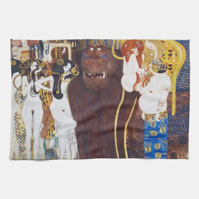Linge De Cuisine Beethoven Frieze (détail), Gustav Klimt (Horizontal)