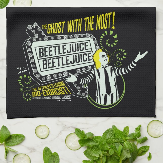 Linge De Cuisine Beetlejus | Marquee "Ghost With The Most" (Plié)