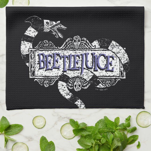 Linge De Cuisine Beetlejus | Vapeur de sable enroulé sur le logo Be (Plié)