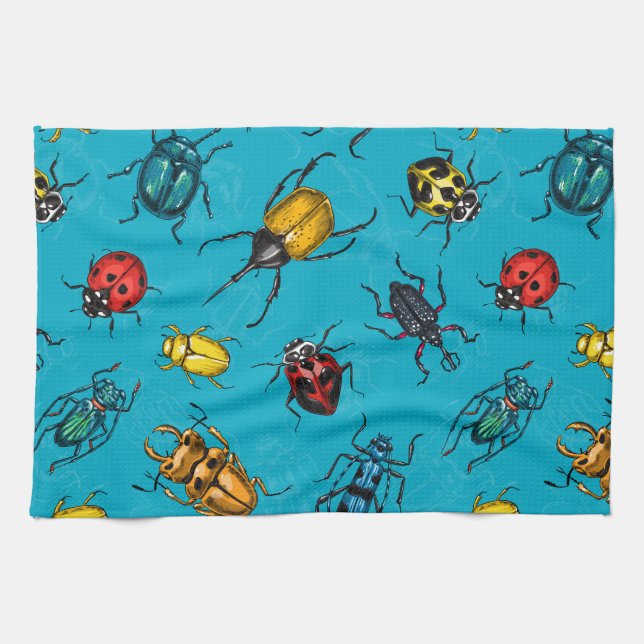 Linge De Cuisine Beetles (Horizontal)
