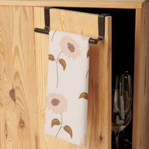 Linge De Cuisine Beige Tropical Floral Botanique Printemps été