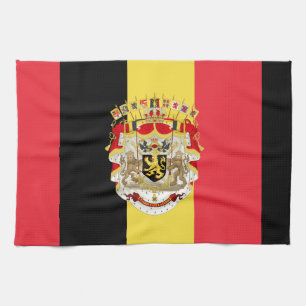 Linge De Cuisine Belgium Flag & COA