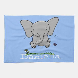 Linge De Cuisine Belle adorable dessin d'éléphant bébé
