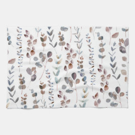 Linge De Cuisine Belle aquarelle Rustique Eucalyptus Feuilles 