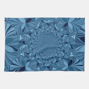 Linge De Cuisine Belle Belle Iridescente Blue Kaleidoscope Art