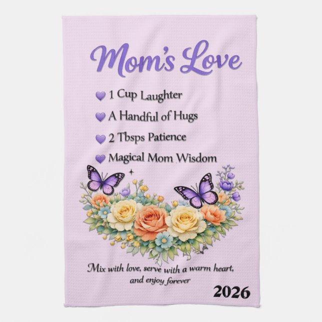 Linge De Cuisine Belle fête des mères amour de maman (Vertical)