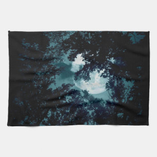 Linge De Cuisine Belle Lune qui coule avec les arbres