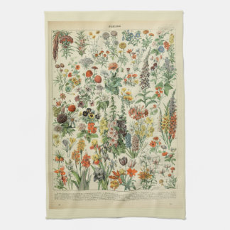 Linge De Cuisine Belle Millot Fleur Illistration Imprimer