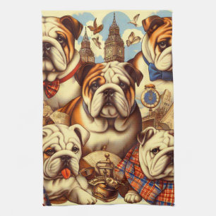 Linge De Cuisine Belle peinture anglaise de Bulldog