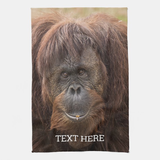 Linge De Cuisine Belle photographie de Borneo Orangutan (Vertical)