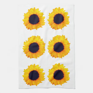 Linge De Cuisine Belles tournesols Orange Noir Jaune 4Nina