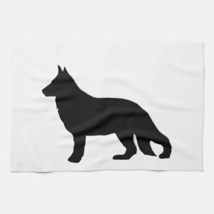 Linge De Cuisine berger allemand silo noir