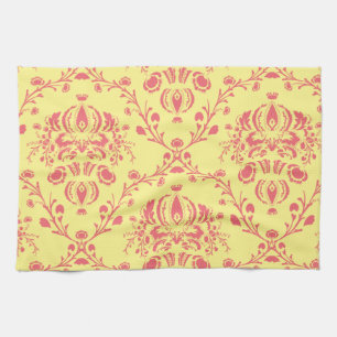 Linge De Cuisine Beurre et canneberge Damas